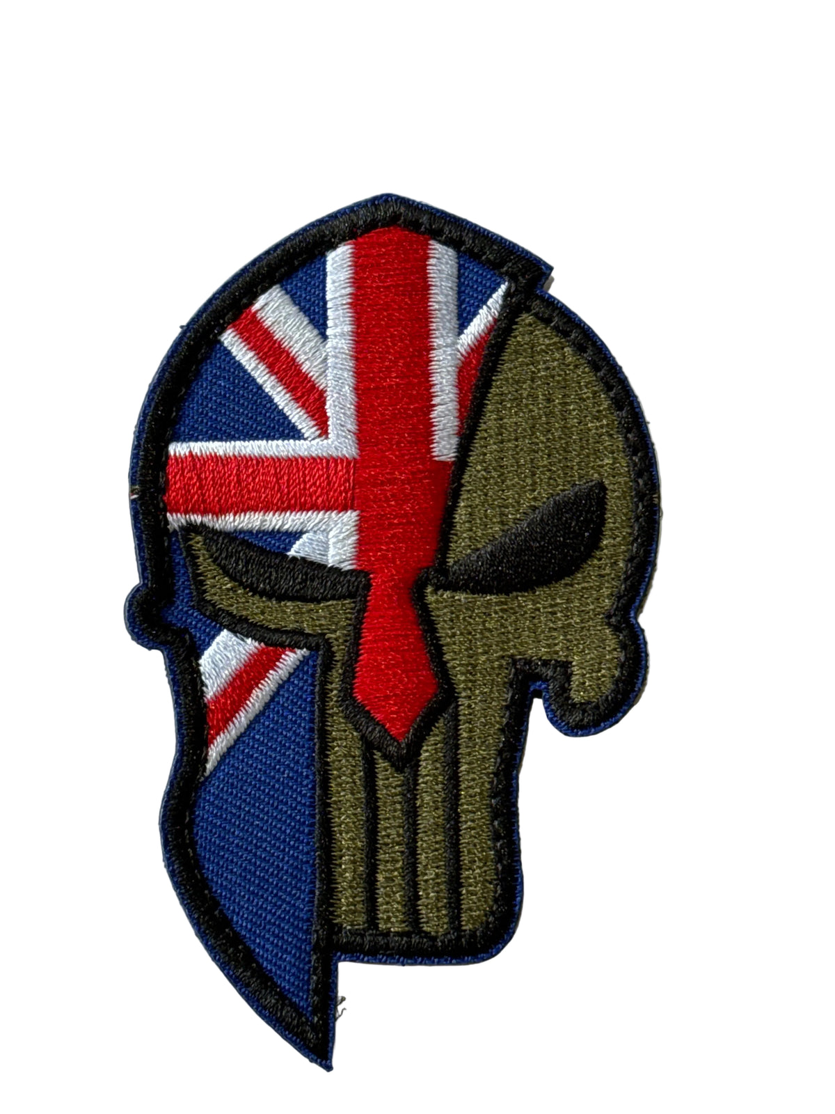 Punisher British Spartan Embroidered Patch with Velcro backing