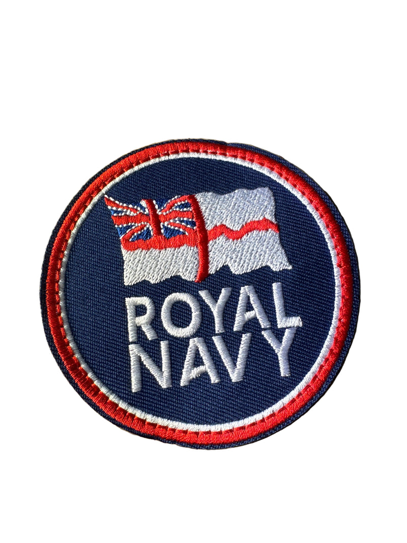 Royal Navy Embroidered Patch with Velcro backing