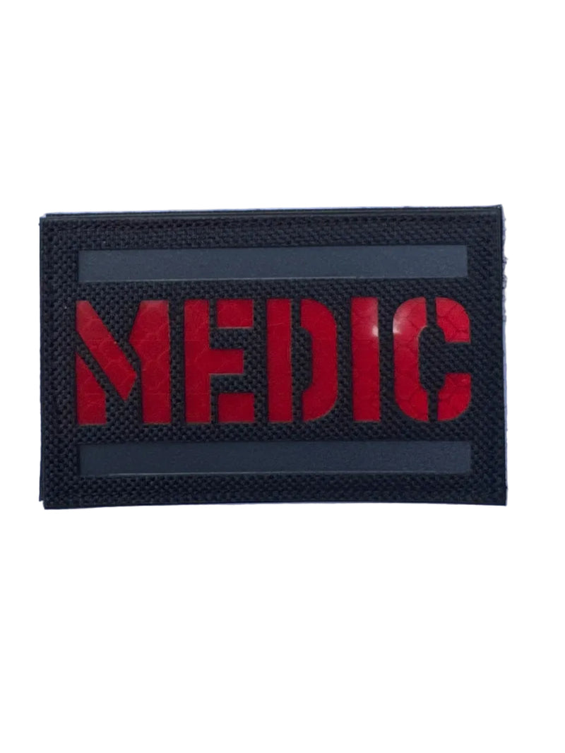 Medic Black Laser Cut Patch with Velcro backing