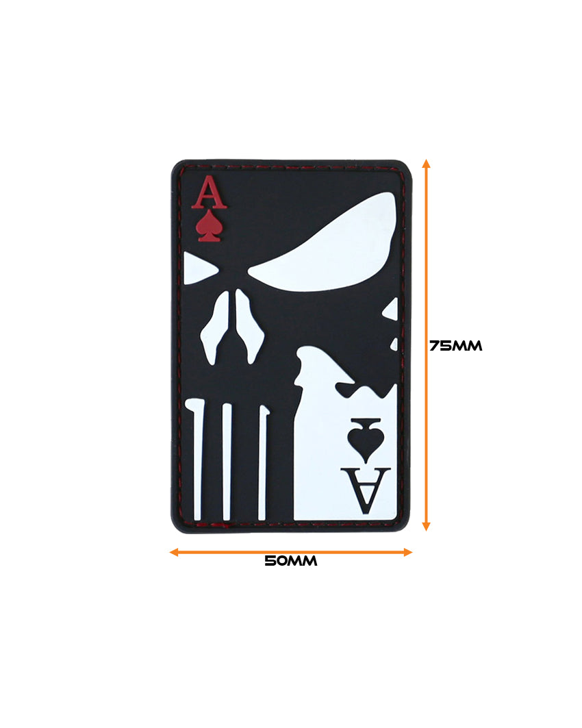 "Ace Of Spades Punisher" PVC Morale Patch with Velcro backing