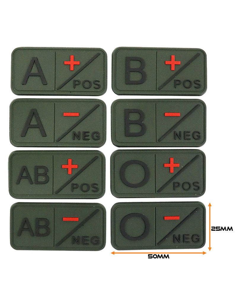 Blood Group PVC Patch with Velcro backing