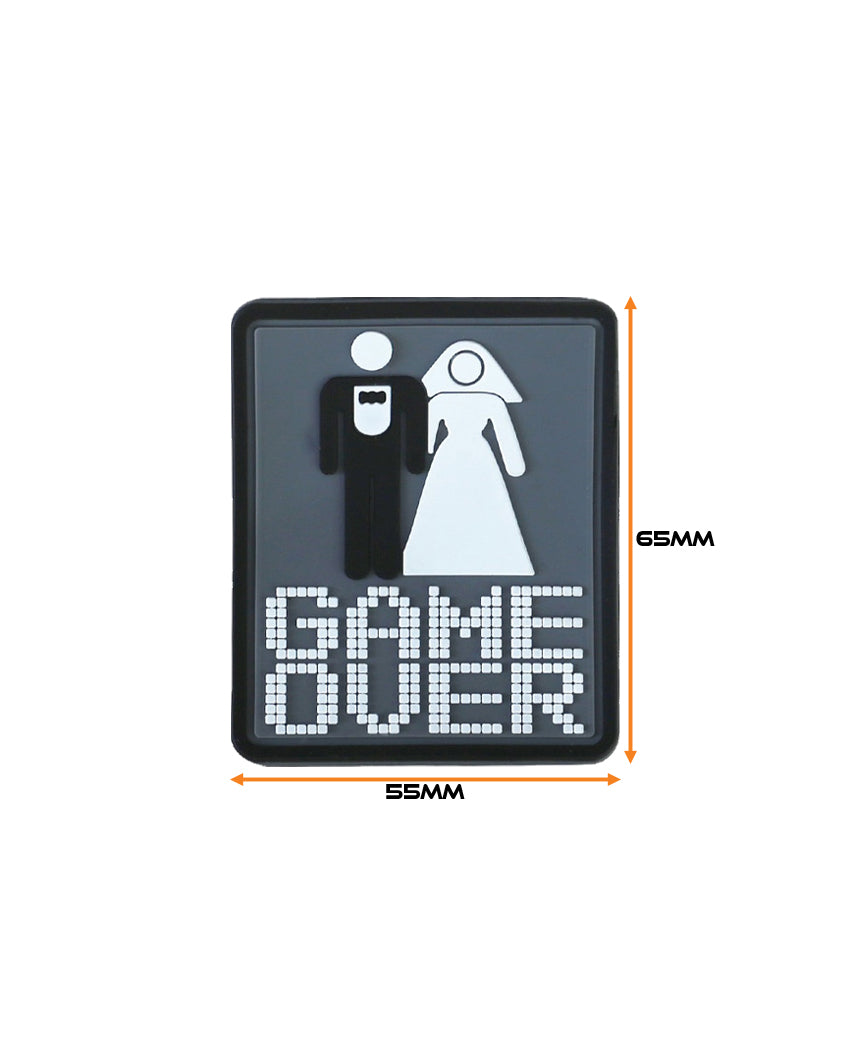 "Game Over" PVC Morale Patch with Velcro backing