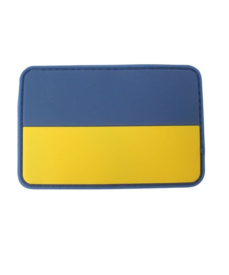 Ukraine Flag PVC Morale Patch with Velcro backing