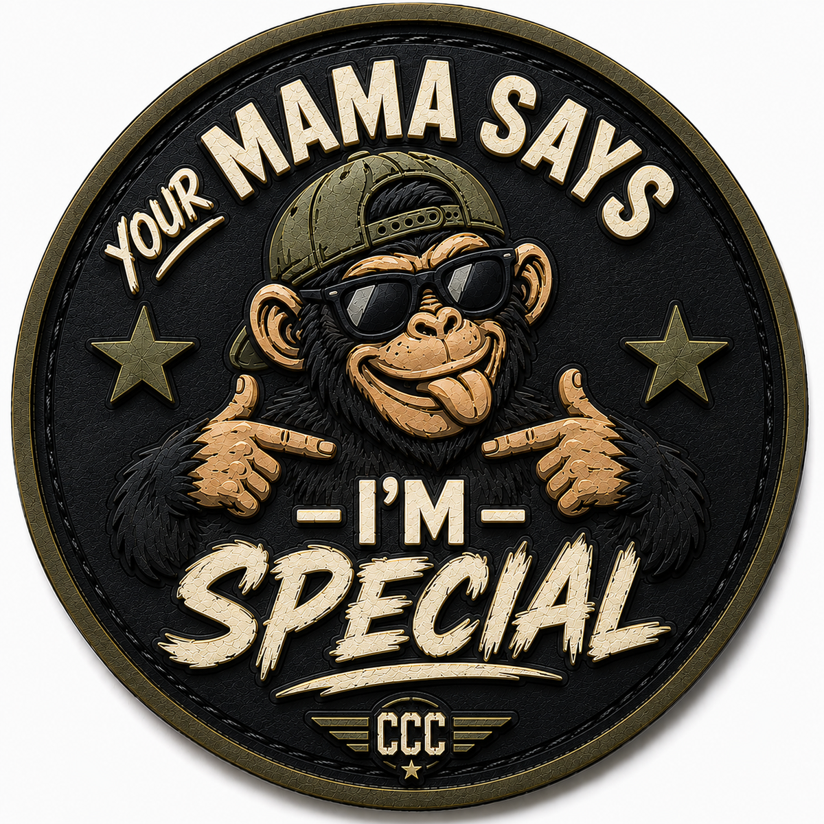 "Your Mama Says I'm Special" PVC Morale Patch with Velcro backing