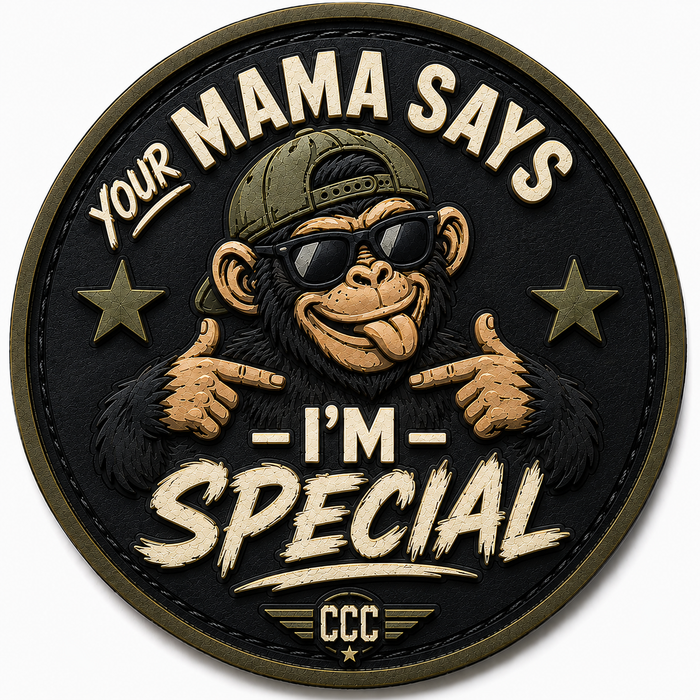 "Your Mama Says I'm Special" PVC Morale Patch with Velcro backing