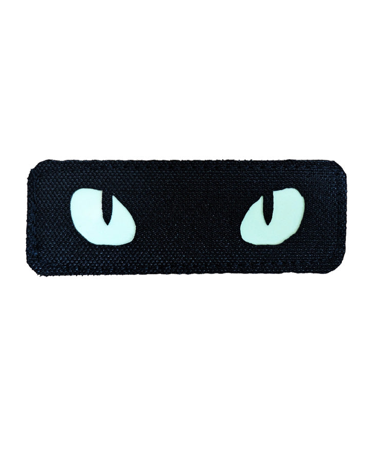 Black Cats Eyes Laser Cut Patch with Velcro backing
