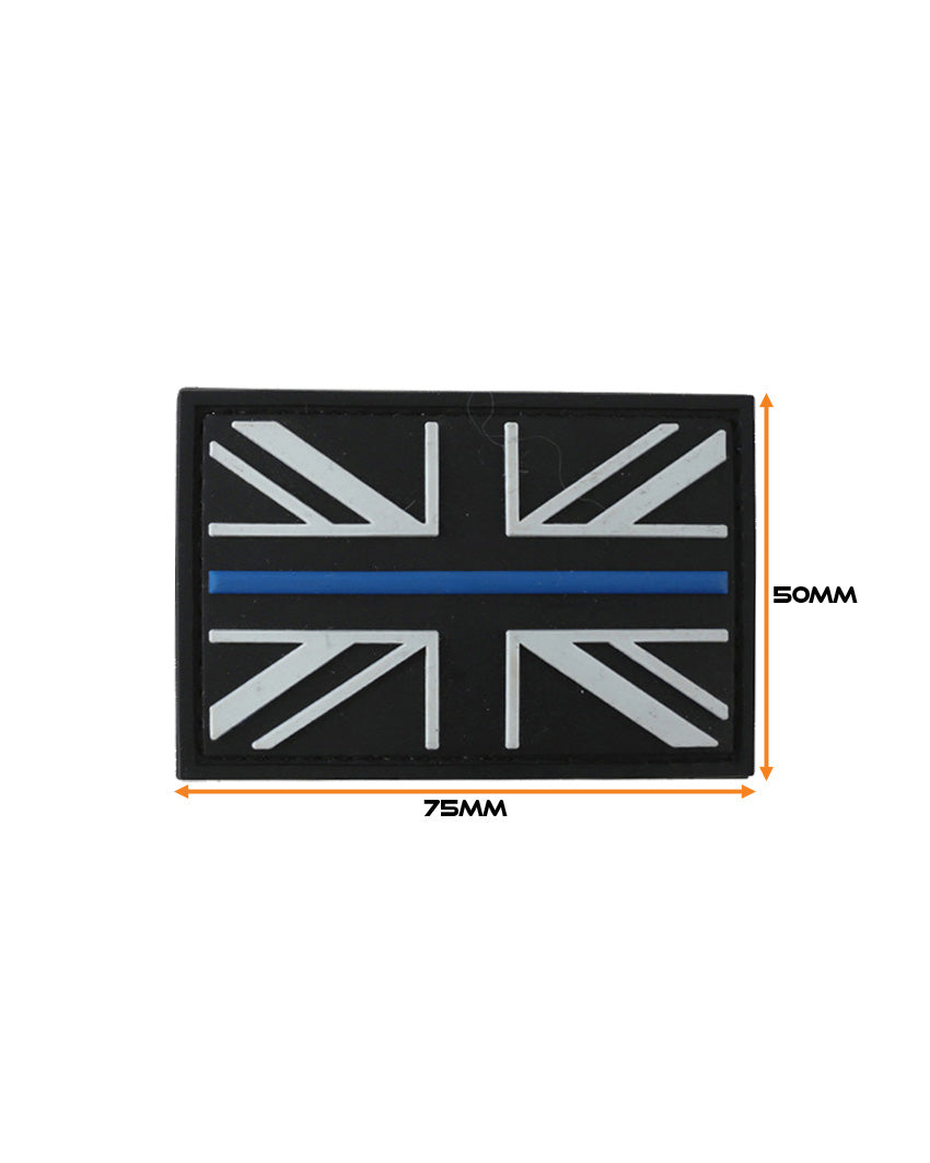 "Thin Blue Line" PVC Morale Patch with Velcro backing