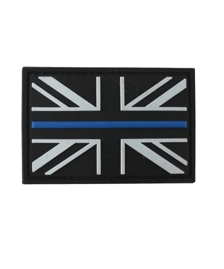 "Thin Blue Line" PVC Morale Patch with Velcro backing