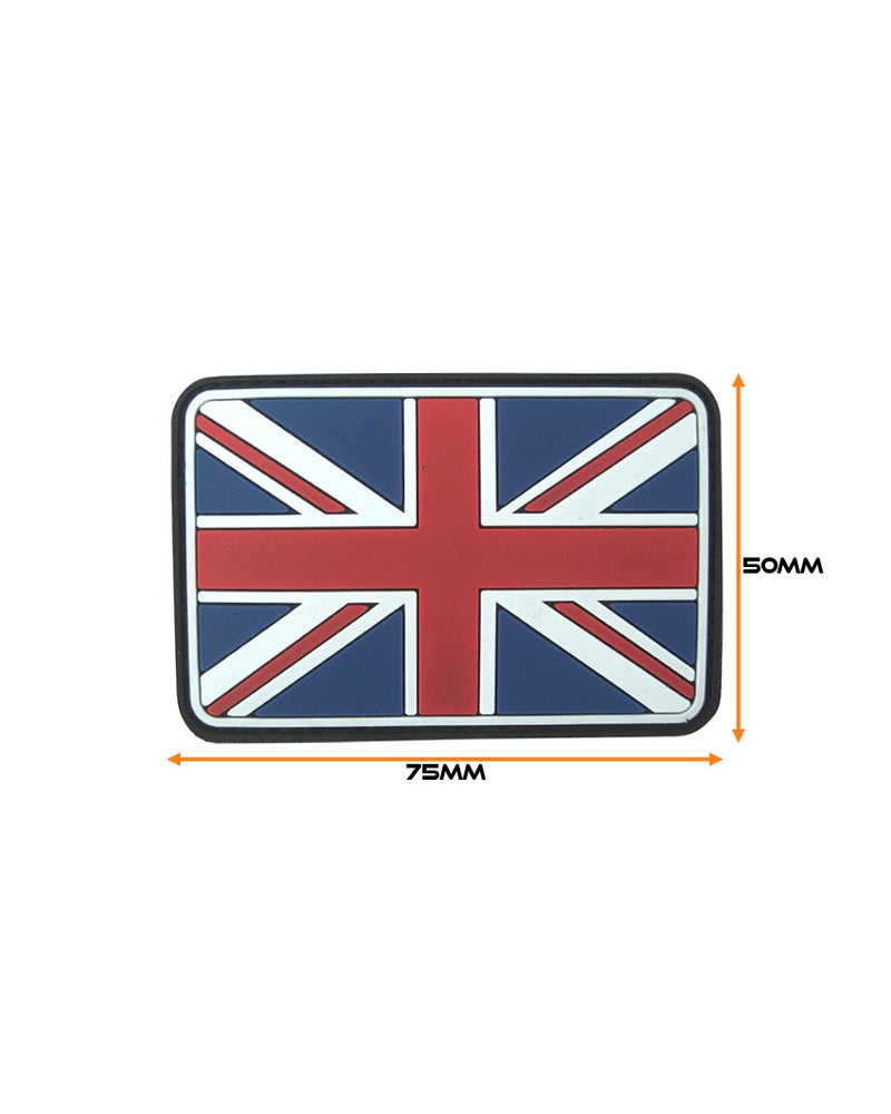 Union Jack Flag PVC Morale Patch with Velcro backing