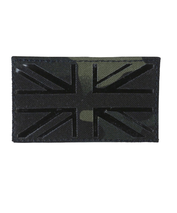 Black MTP Union Jack Flag Laser Cut Morale Patch with Velcro backing