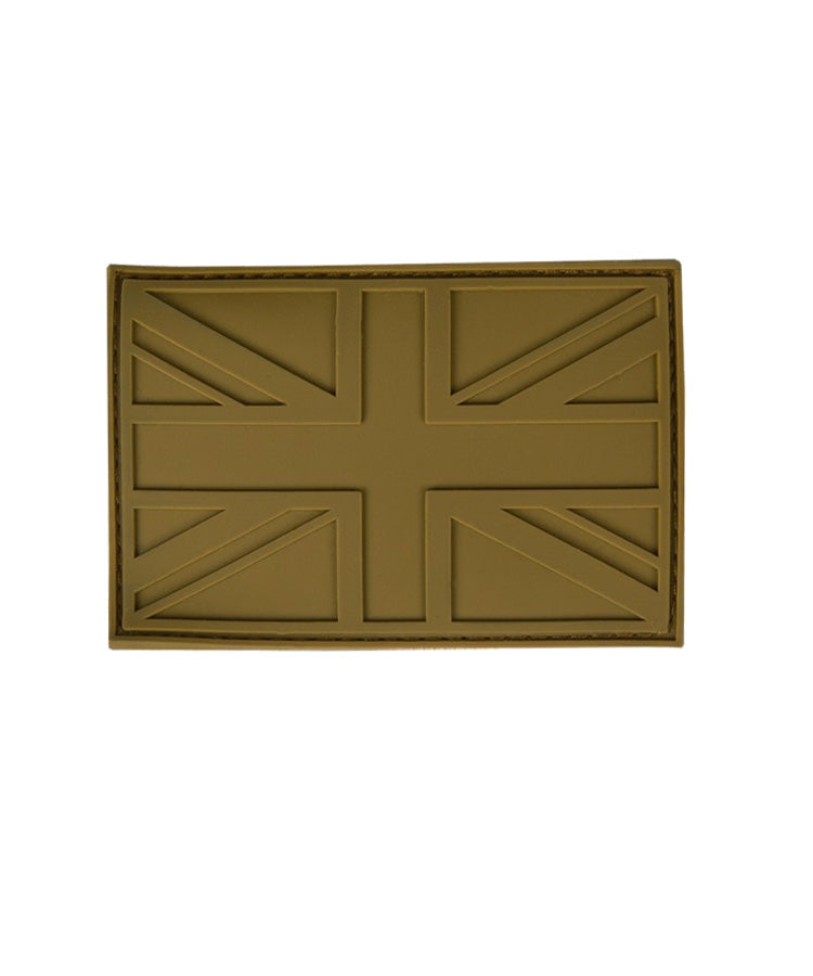 Coyote Union Jack Flag PVC Morale Patch with Velcro backing